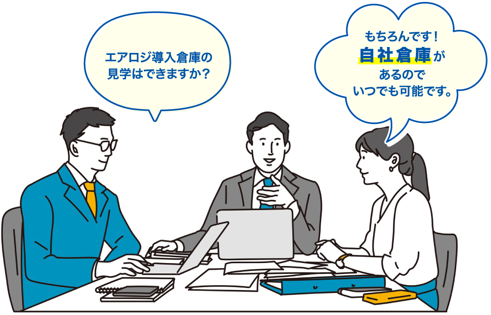 クラウドWMS「エアロジ」の倉庫見学